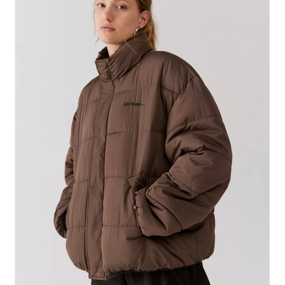 BNWT iets fran chocolate puffer urban outfitters size xxs - Picture 3 of 5
